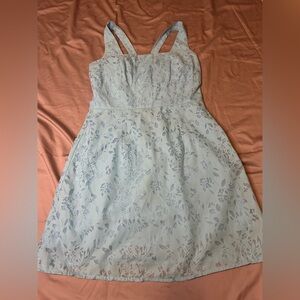 J.T.B. Floral pattern baby blue mini dress Size 10